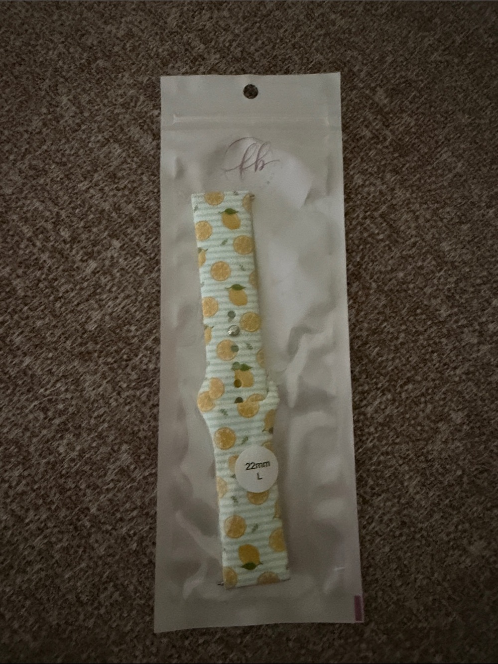 Lemon Print Stretch Samsung Galaxy watch band L 22mm